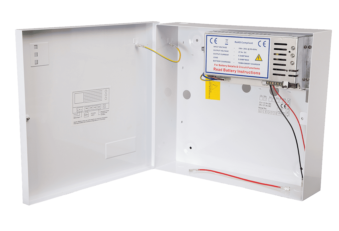 RGL Large Metal Case 12V Power Supply with Battery Backup Option